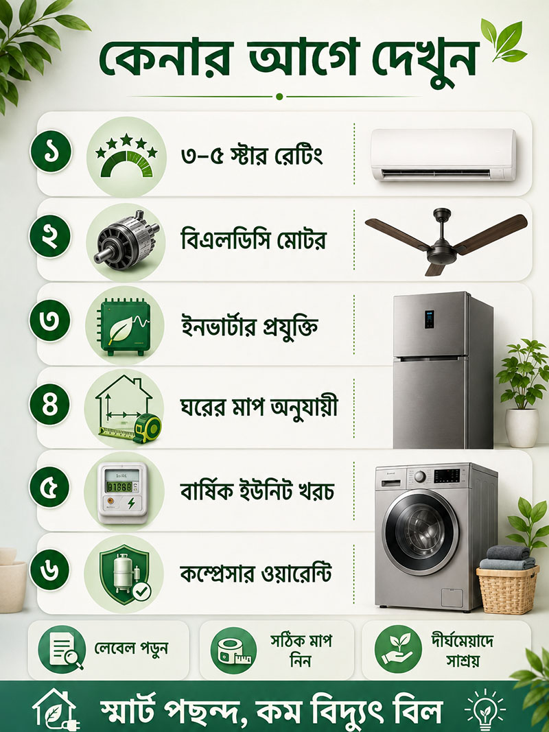 Check List to Buy Energy Efficient Appliances
