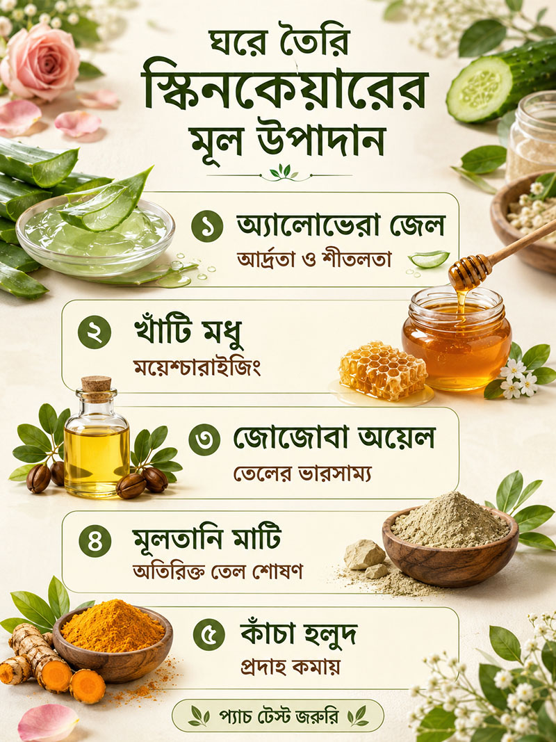 Ingredients of Natural Chemical Free Skincare Products