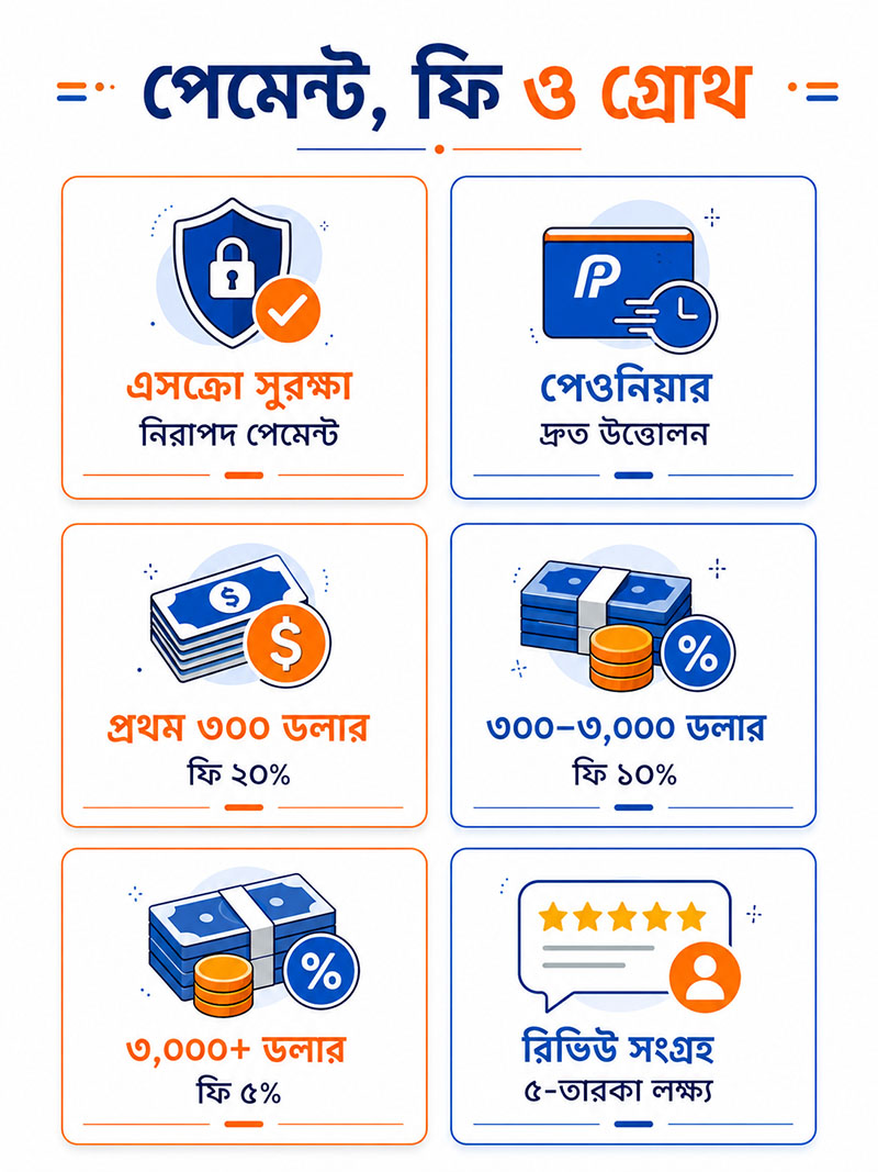 Payment, Fee and growth on Workana
