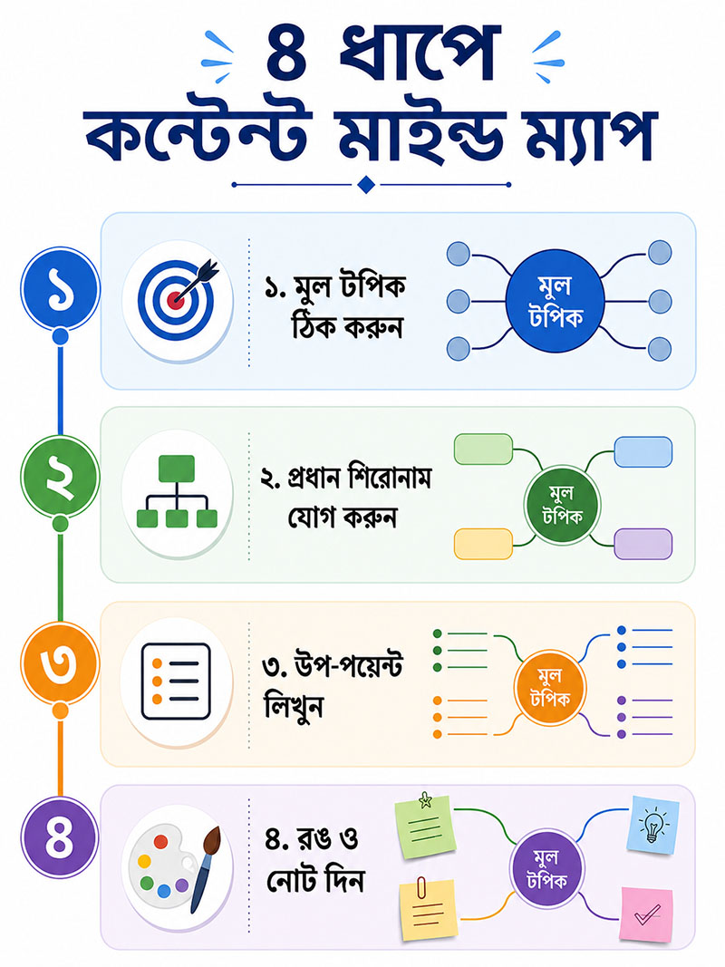 Steps of Content Mind Map