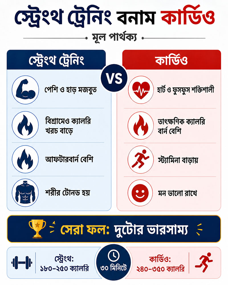 Strength Training vs Cardio Benefits