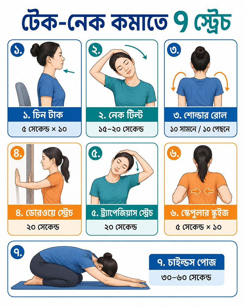 Tech Neck Relief Stretches