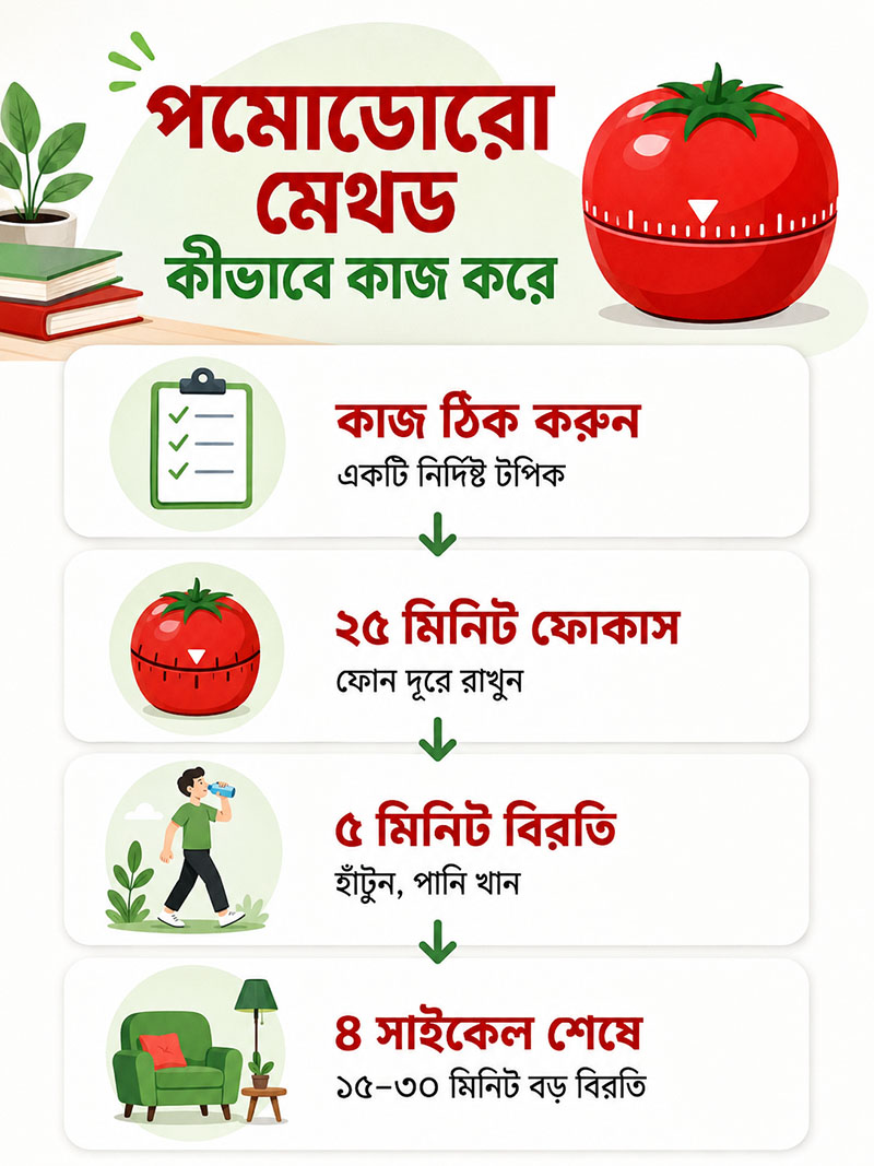 Time Management with Pomodoro Technique for Students