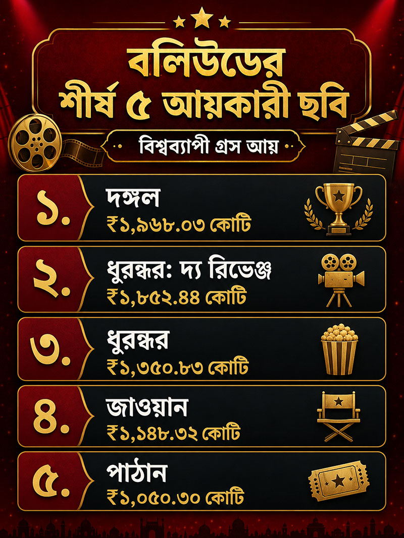 Top 5 Highest Grossing Bollywood Movies