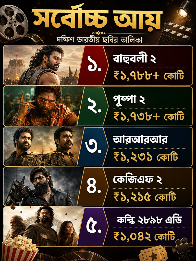 Top Highest Grossing South Indian Movies