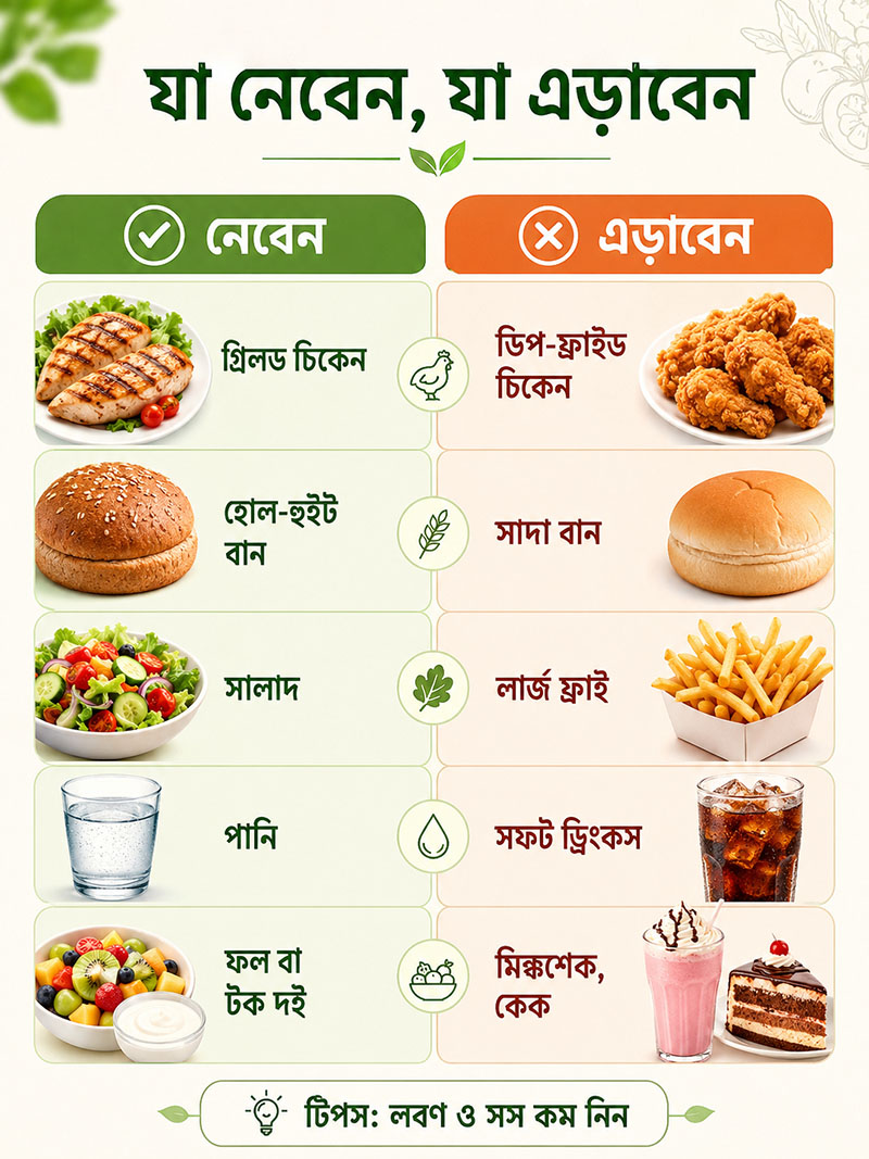 What to take for Healthy Fast Food Choices