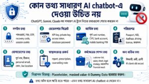 কোন তথ্য সাধারণ AI chatbot-এ দেওয়া উচিত নয়