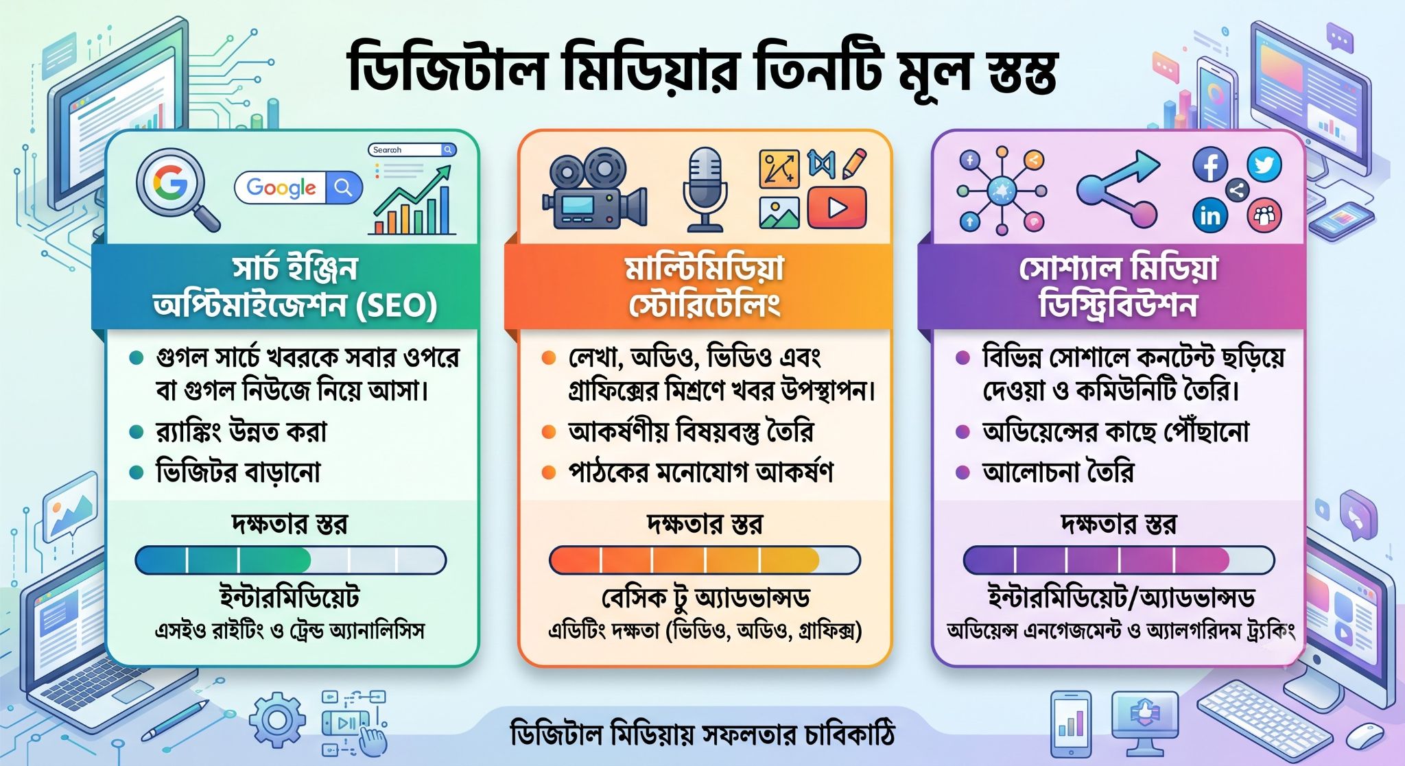 ডিজিটাল মিডিয়ার মূল ভিত্তিগুলো কী কী