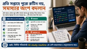 প্রতি সপ্তাহে পুরো রুটিন নয়, সমস্যার অংশ বদলান