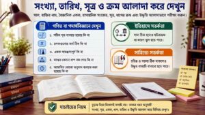 সংখ্যা, তারিখ, সূত্র ও ক্রম আলাদা করে দেখুন
