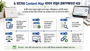6 মাসের Content Map বানান বাস্তব প্রকাশক্ষমতা ধরে