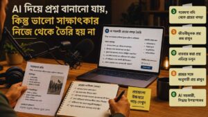 AI দিয়ে প্রশ্ন বানানো যায়, কিন্তু ভালো সাক্ষাৎকার নিজে থেকে তৈরি হয় না