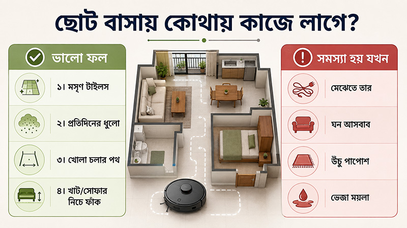 Benefits of robot vacuum for small apartments