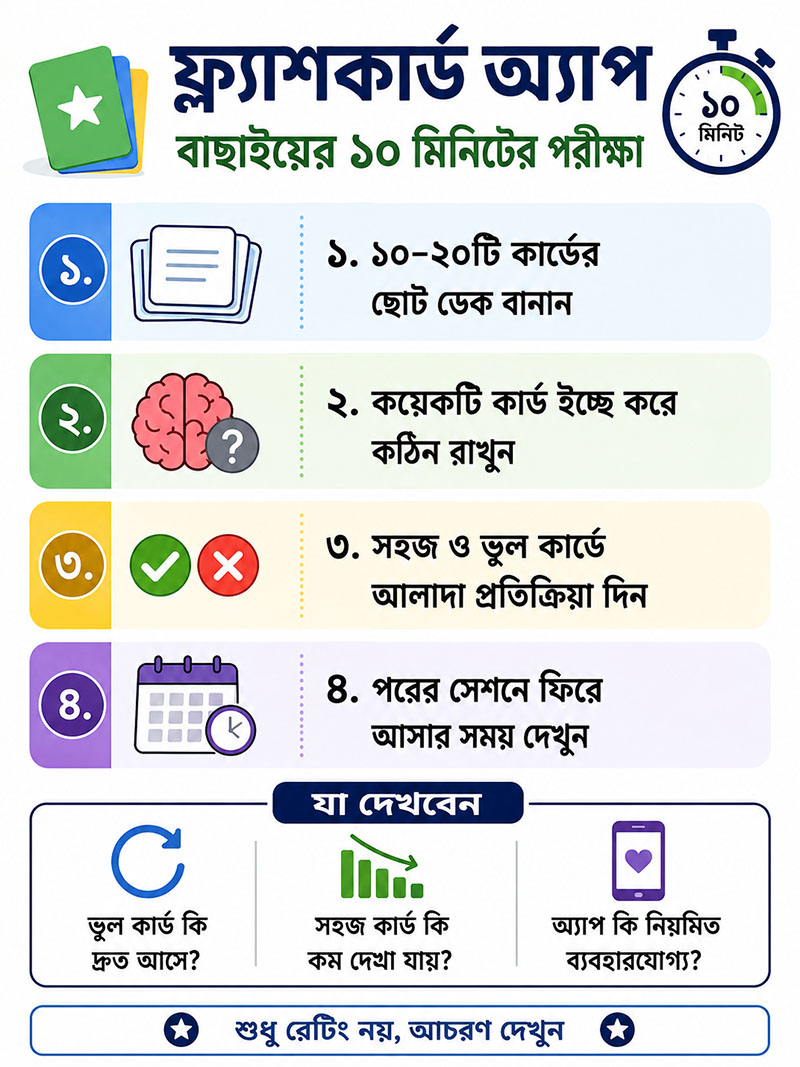 Flashcard App Selection Test
