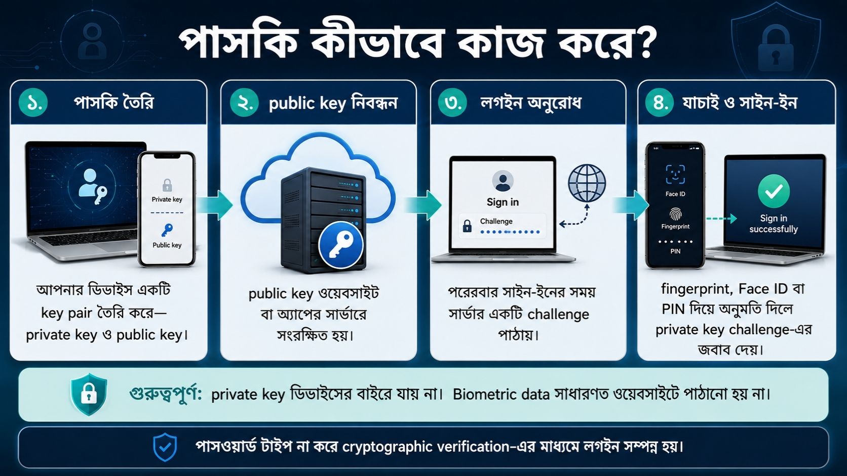 Passkey কীভাবে কাজ করে