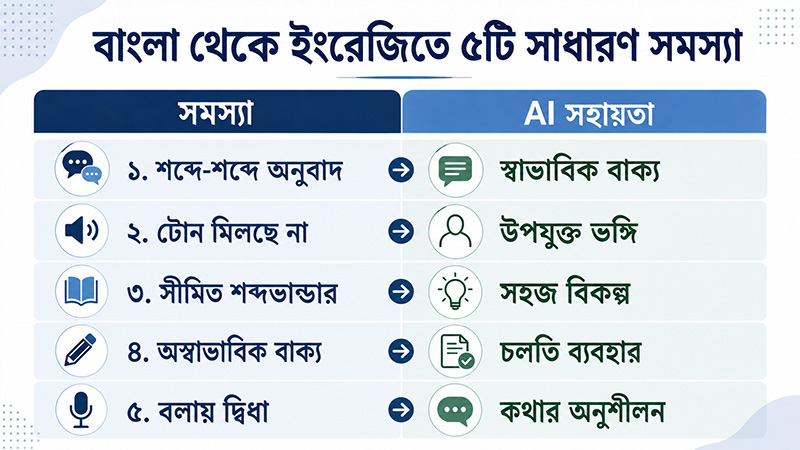 Problems with Communication from Bengali to English