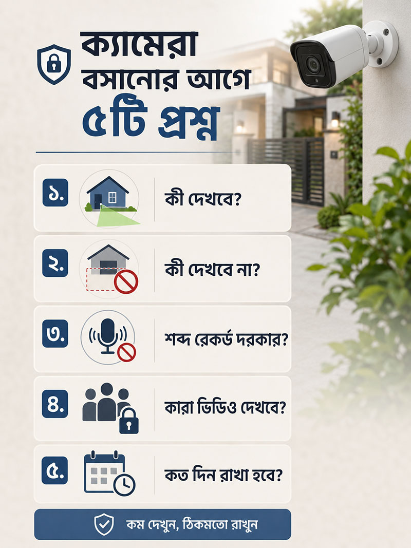 Questions before installing a home security camera