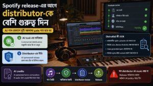 Spotify release-এর আগে AI tool-এর চেয়ে distributor-কে বেশি গুরুত্ব দিন