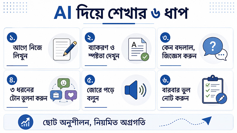 Steps to Use AI for English Communication