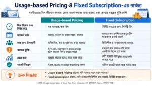 Usage-based Pricing ও fixed subscription-এর পার্থক্য