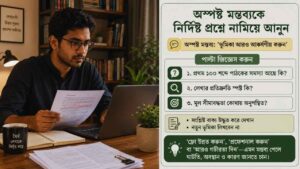 অস্পষ্ট মন্তব্যকে নির্দিষ্ট প্রশ্নে নামিয়ে আনুন