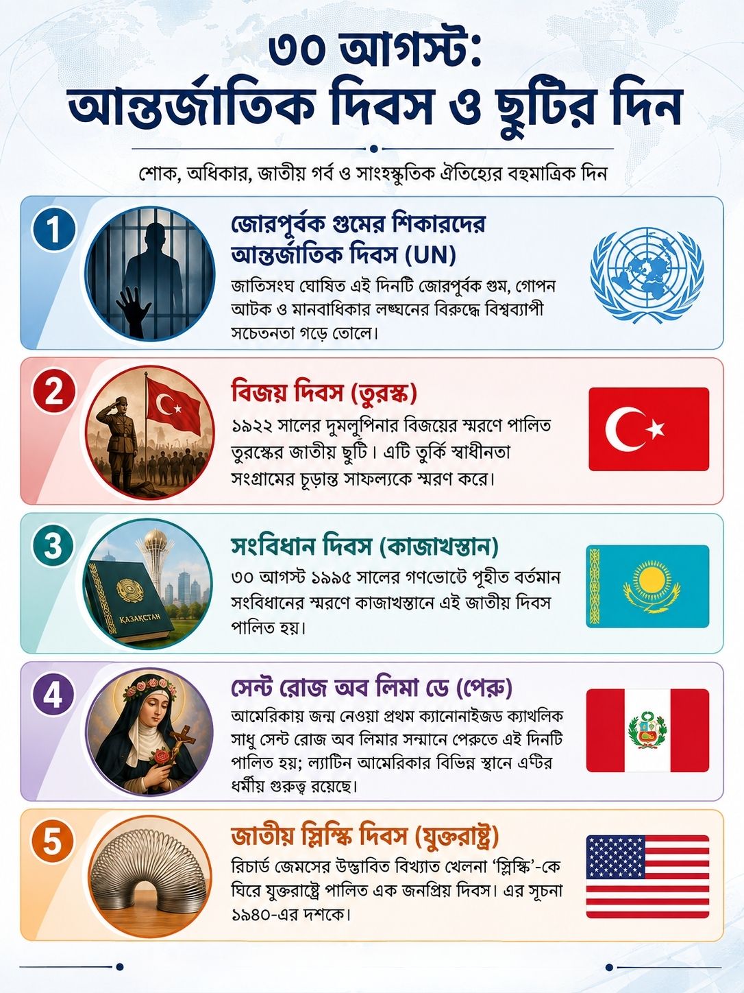 আন্তর্জাতিক দিবস ও ছুটির দিন