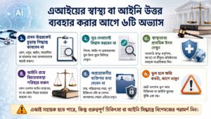 এআইয়ের স্বাস্থ্য বা আইনি উত্তর ব্যবহার করার আগে ৬টি অভ্যাস