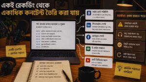 একই রেকর্ডিং থেকে একাধিক কনটেন্ট তৈরি করা যায়