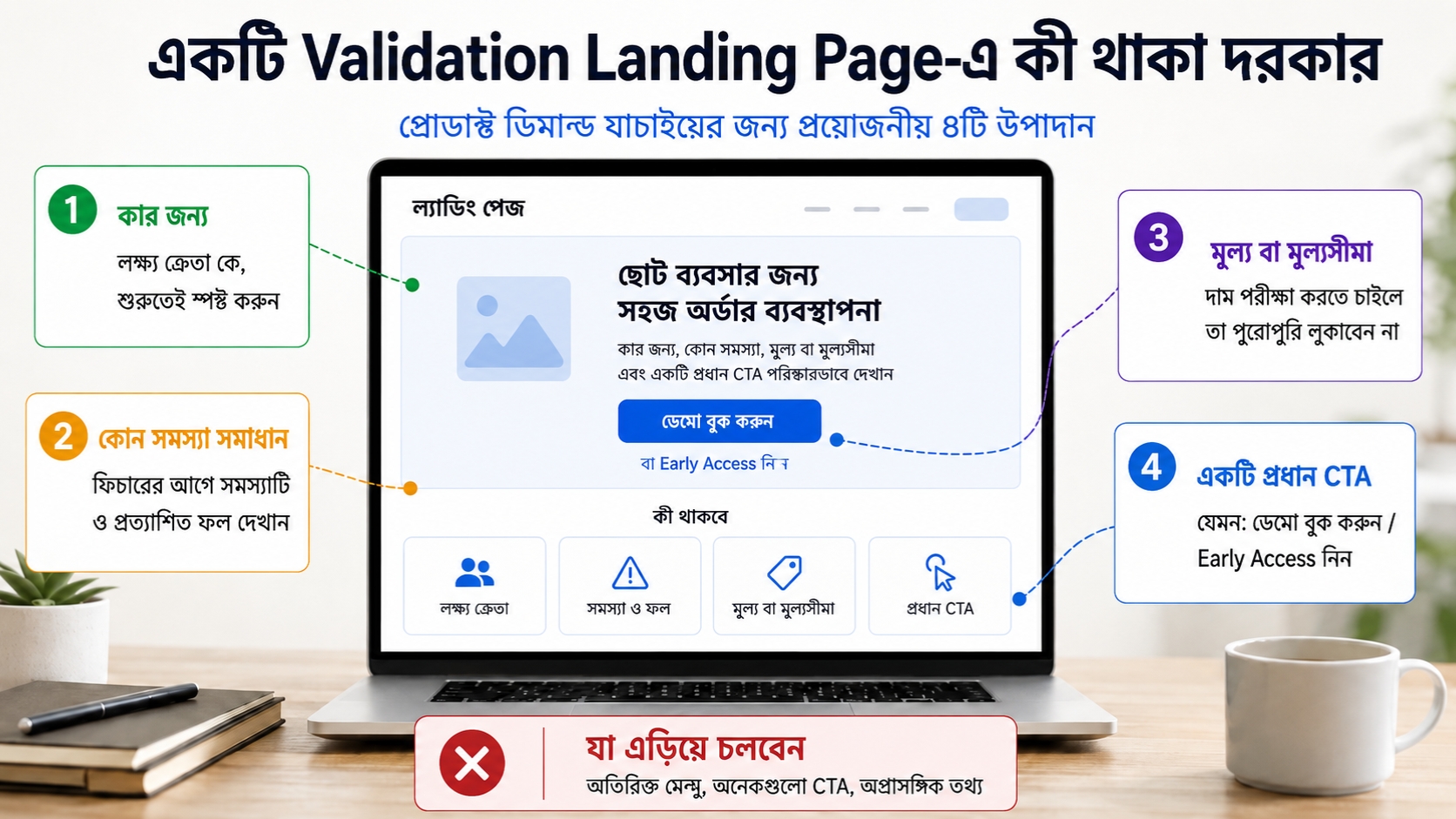 একটি Validation Landing Page-এ কী থাকা দরকার