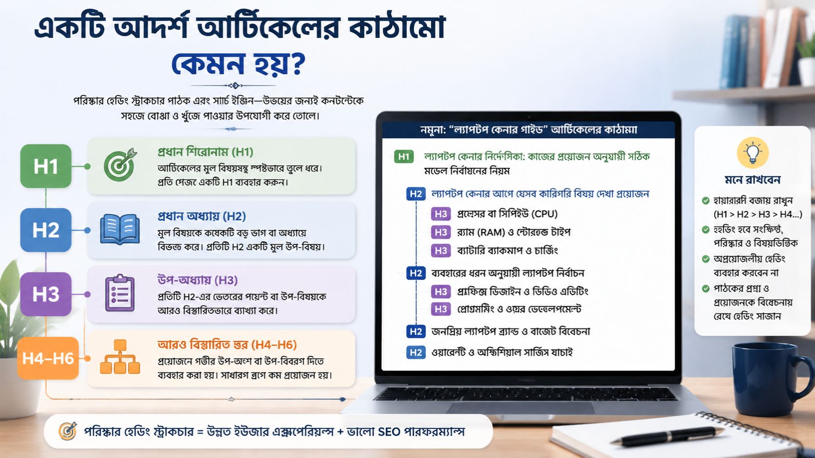 একটি আদর্শ আর্টিকেলের কাঠামো কেমন হয়