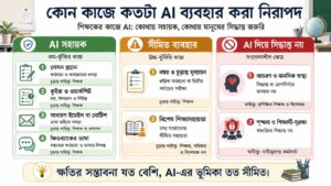 কোন কাজে কতটা AI ব্যবহার করা নিরাপদ
