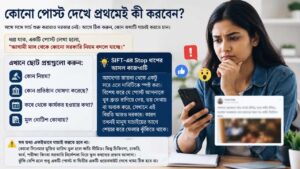 কোনো পোস্ট দেখে প্রথমেই কী করবেন?