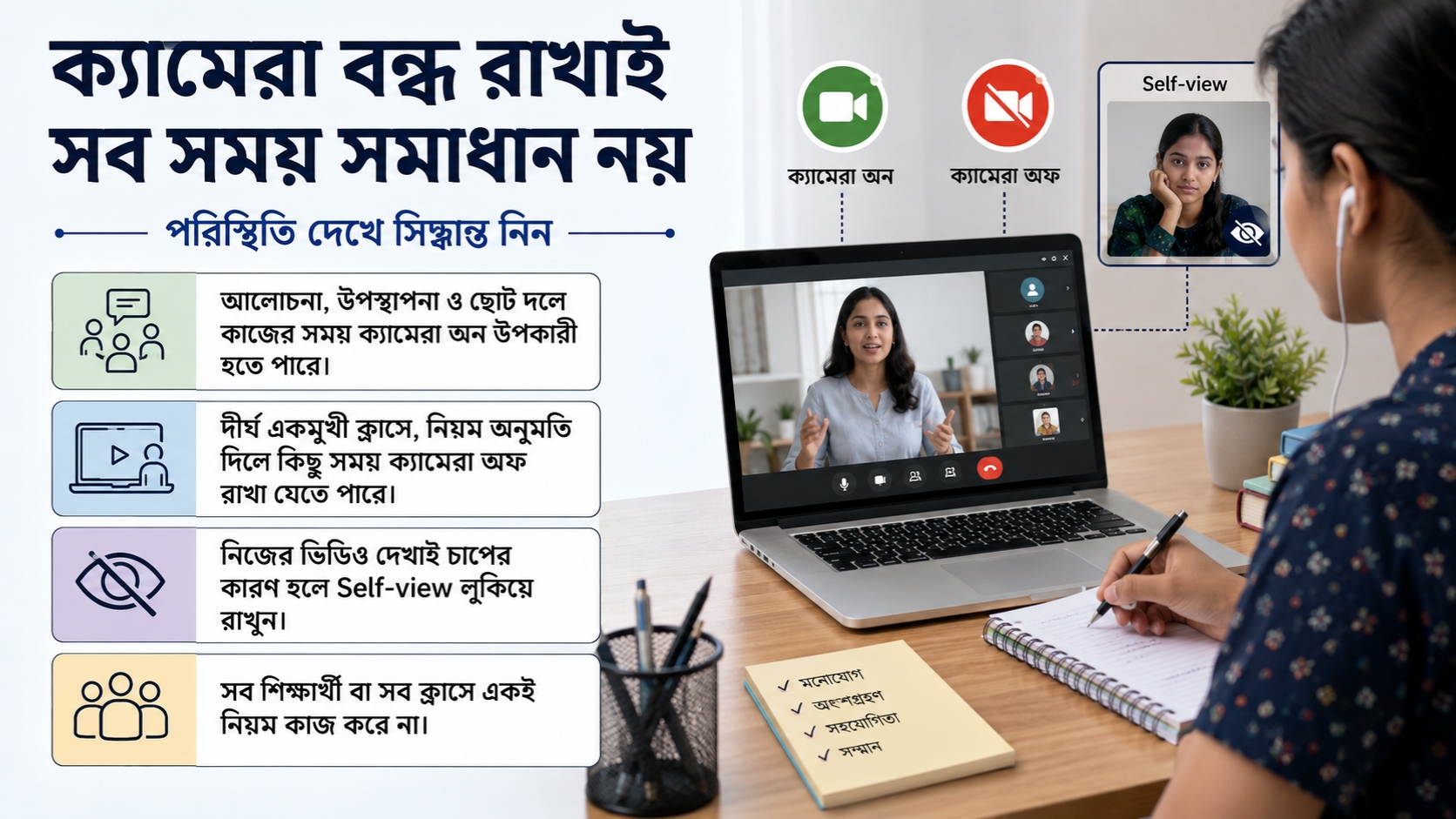 ক্যামেরা বন্ধ রাখাই সব সময় সমাধান নয়