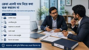 ক্রেতা এলেই দাম নিয়ে কথা শুরু করবেন না