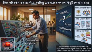 দিক পরিবর্তন করতে গিয়ে সবকিছু একসঙ্গে বদলালে কিছুই শেখা যায় না