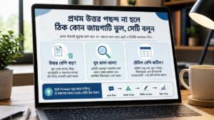 প্রথম উত্তর পছন্দ না হলে ঠিক কোন জায়গাটি ভুল, সেটি বলুন
