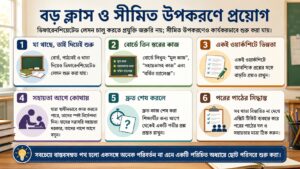 বড় ক্লাস ও সীমিত উপকরণে প্রয়োগ