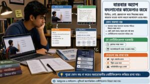 বারবার অ্যাপ বদলানোর ঝামেলাও জমে