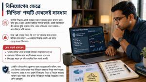 বিনিয়োগের ক্ষেত্রে “নিশ্চিত” শব্দটি দেখলেই সাবধান