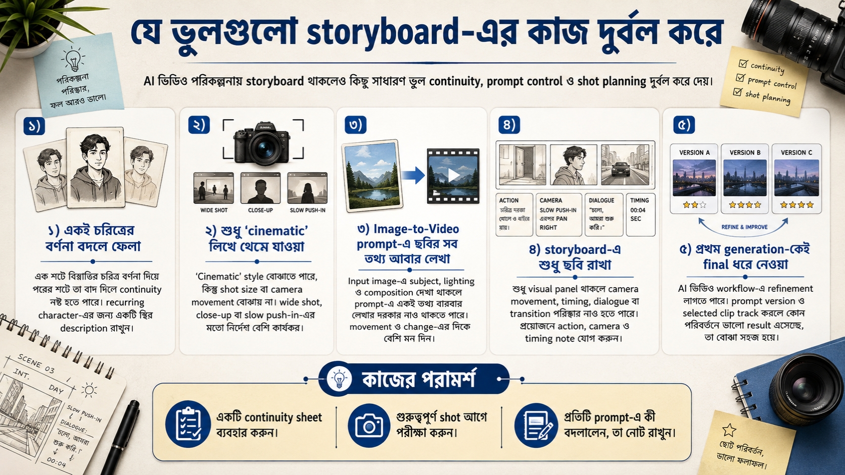 যে ভুলগুলো storyboard-এর কাজ দুর্বল করে
