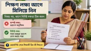 শিক্ষণ লক্ষ্য আগে মিলিয়ে নিন