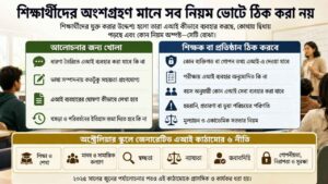 শিক্ষার্থীদের অংশগ্রহণ মানে সব নিয়ম ভোটে ঠিক করা নয়