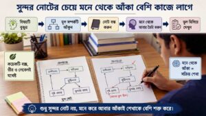 সুন্দর নোটের চেয়ে মনে থেকে আঁকা বেশি কাজে লাগতে পারে