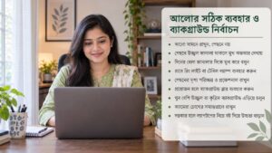 আলোর সঠিক ব্যবহার এবং ব্যাকগ্রাউন্ড নির্বাচন