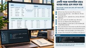 একটি সহজ ব্যবসায়িক প্রশ্নও তথ্যের কাছে এসে বদলে যায়