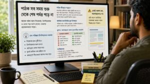 পাঠক সব সময় শুরু থেকে শেষ পর্যন্ত পড়ে না