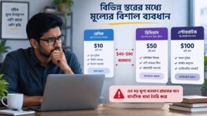 বিভিন্ন স্তরের মধ্যে মূল্যের বিশাল ব্যবধান