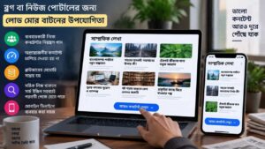 ব্লগ বা নিউজ পোর্টালের জন্য লোড মোর বাটনের উপযোগিতা