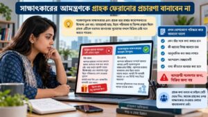 সাক্ষাৎকারের আমন্ত্রণকে গ্রাহক ফেরানোর প্রচারণা বানাবেন না