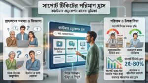 সাপোর্ট টিকিটের পরিমাণ হ্রাস